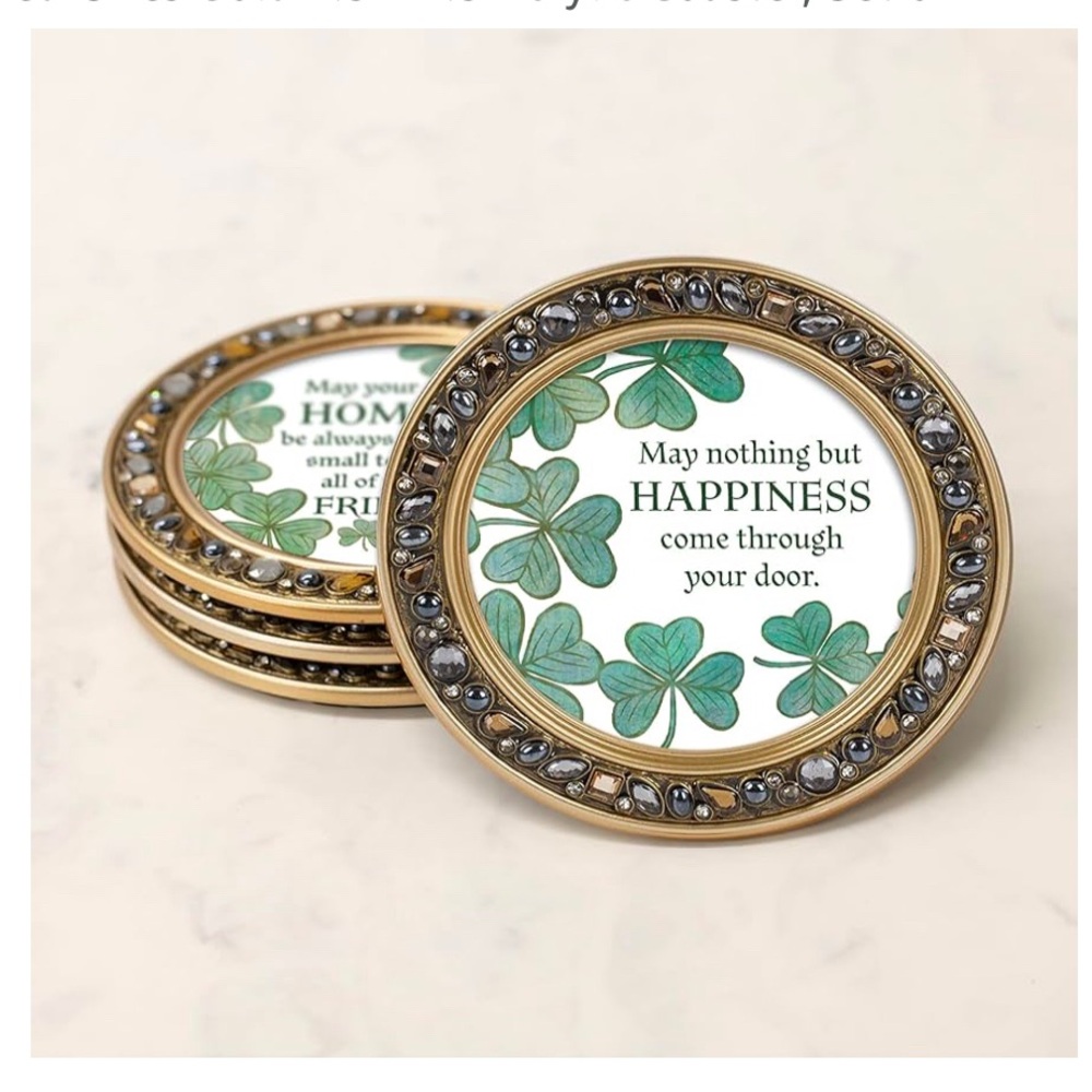 Irish Blessings ceramic square coasters